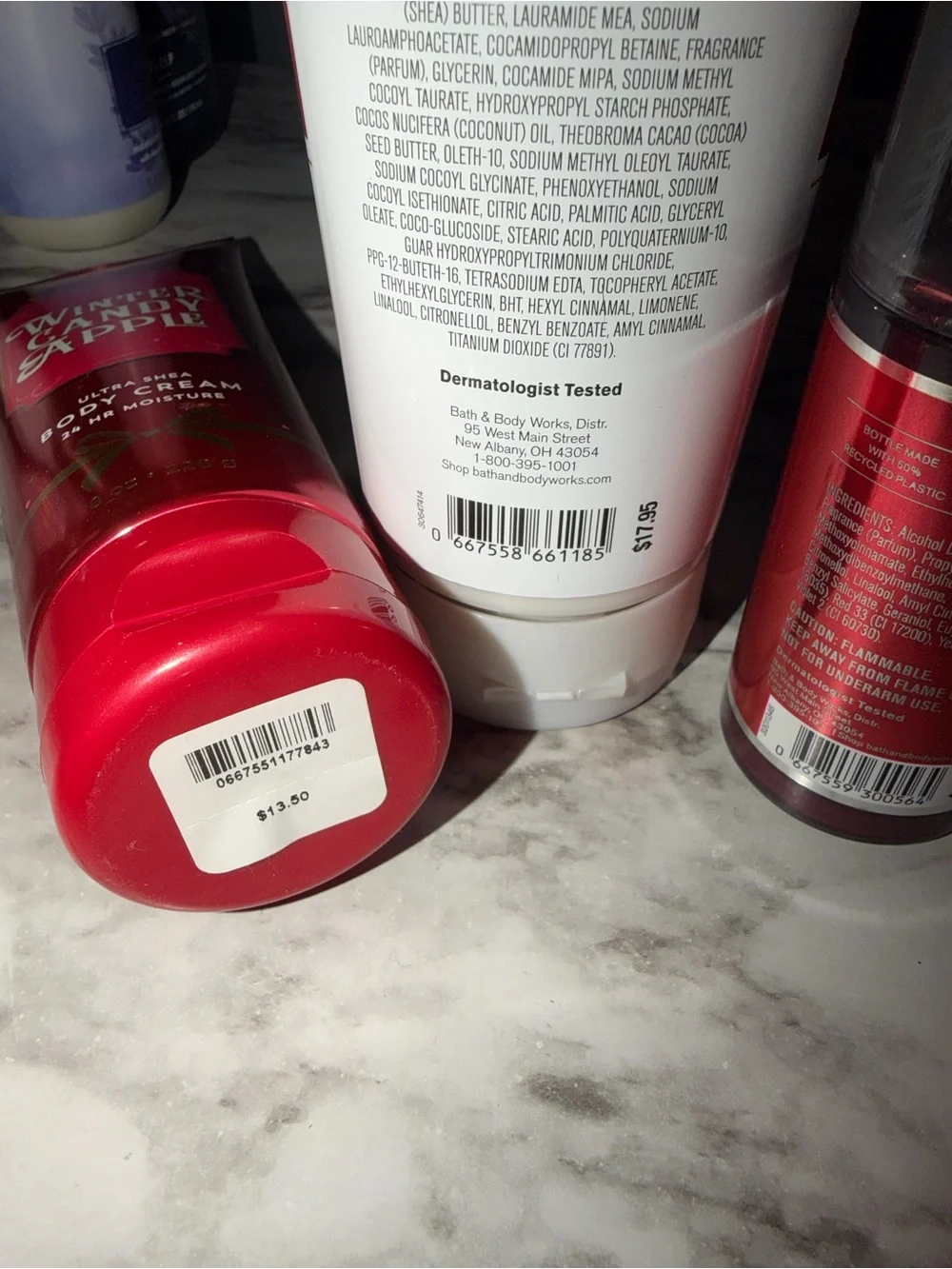 Bath & Body works “Winter Candy Apple” collection